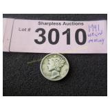 Uncirculated 1943 Mercury silver dime