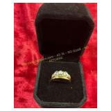 Ladies Stacked Clear Gem Ring Size 6