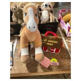 Horse Plush + My Barnyard Interactive Set