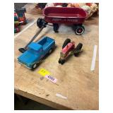 Tonka Truck, Radio Flyer Wagon, Tractor