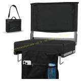 Bleacher Chair: 18.5in Back, 3in Foam Cushion