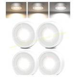 EZVALO LED Puck Lights, 50lm, 3 Temp (4 Pack)