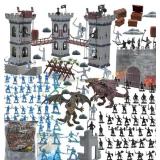 Medieval Castle Knight Figures, Dragons, Map