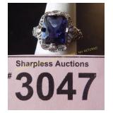 Simulated sapphire ring  Size 8 ï¿½