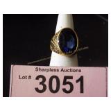 Simulated sapphire ring  Size 7 ï¿½