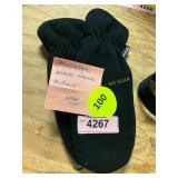 Thinsulate Black Fleece Mittens