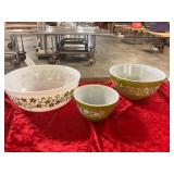 3ct Vintage Pyrex Bowls