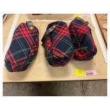 3ct Plaid Toiletry Bags