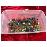 Tote of assorted Marbles