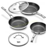 Non-stick Frying Pans Set with 2 Lids