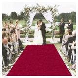 MODFUNS Burgundy Aisle Runner 4ftx20ft Velvet