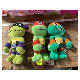 3ct TMNT Stuffed Animals