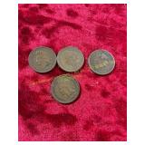 4ct Indian Head Pennies