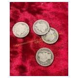 4ct Barber Dimes