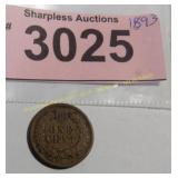 1893 Indian head penny