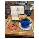 Vintage Case, Pink Depression Glass, Vase