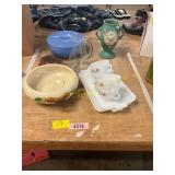 Roseville Vase, Pitcher, Mugs, Etc