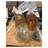 Serving Tray, Carnival Glass Pitcher, Misc