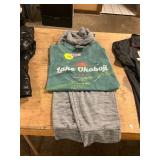 Size L Eddie Bauer Sweats + Lake Okoboji Shirt