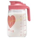 Breast Milk Pitcher, 32 oz Glass Jar with Lid
