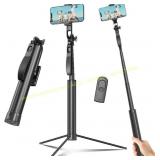 Selfie Stick Tripod w/ Remote, 72" Black
