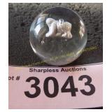 Antique sulphide marble with animal