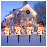 Snowman Pathway Lights, 5W C7, 120V, Green