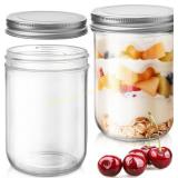 2 Pack Wide Mouth Mason Jars 16oz