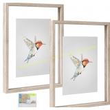 MUYE 11x14 Floating Frame Distressed Wood ONLY 1