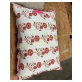 Flower throw pillow