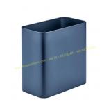 mDesign Metal 2.4 Gal Bath Trashcan, Blue