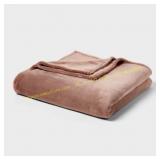 Threshold Full/Queen Microplush Blanket Brown