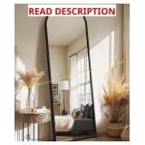 Delma Arched Floor Mirror with Stand