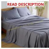 Bedsure Sheets, Bamboo Rayon, Grey - CAL. KING