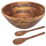 AIDEA Wooden Salad Bowls Set, 12.5" Bowl