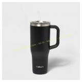Embark 40oz Stainless Tumbler Straw Black, no lid