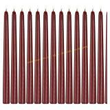 14 Pack Dark Red Taper Candles (Burgundy)