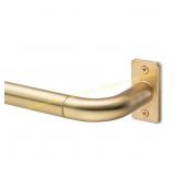 66"-120" French Curtain Rod, Antique Brass