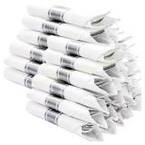 N9R 120 Pack Pre Rolled Silverware Set