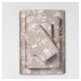 Queen 400TC Khaki Floral Sheet Set - Threshold