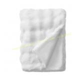Bubble Faux Fur Throw Blanket Ivory