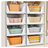 SNSLXH 5-Pack Stackable Storage Basket White