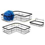 Amazon Basics Corner Shower Caddy, 3-set