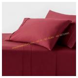 Queen 400TC Sheet Set Wine Red - Threshold