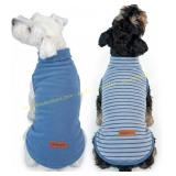 De Velvet Dog Sweatshirt Blue Stripe+Blue, L