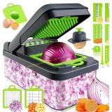 12-in-1 Veggie Chopper (Green/Gray)