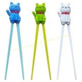 3ct Lucky Cat Kid Chopsticks, DAMAGED