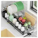Stainless Steel 2-Tier Extendable Dish Rack