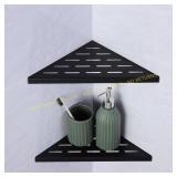 10" Corner Shower Shelf, 2-Pack, Matte Black