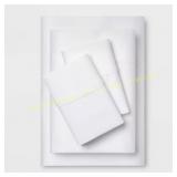 Queen Solid Performance 400 TC Sheet Set White